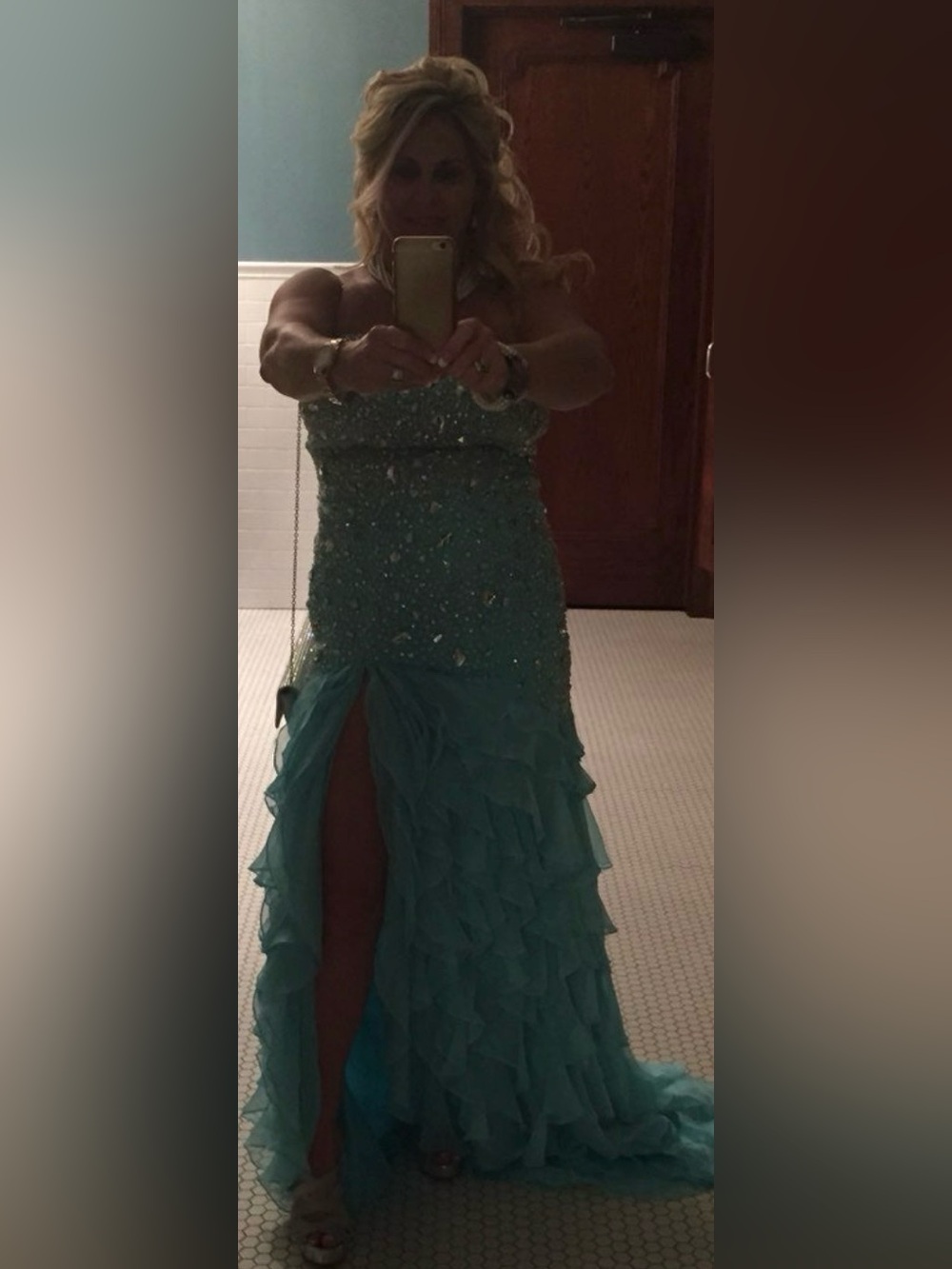 Jeweled prom dress